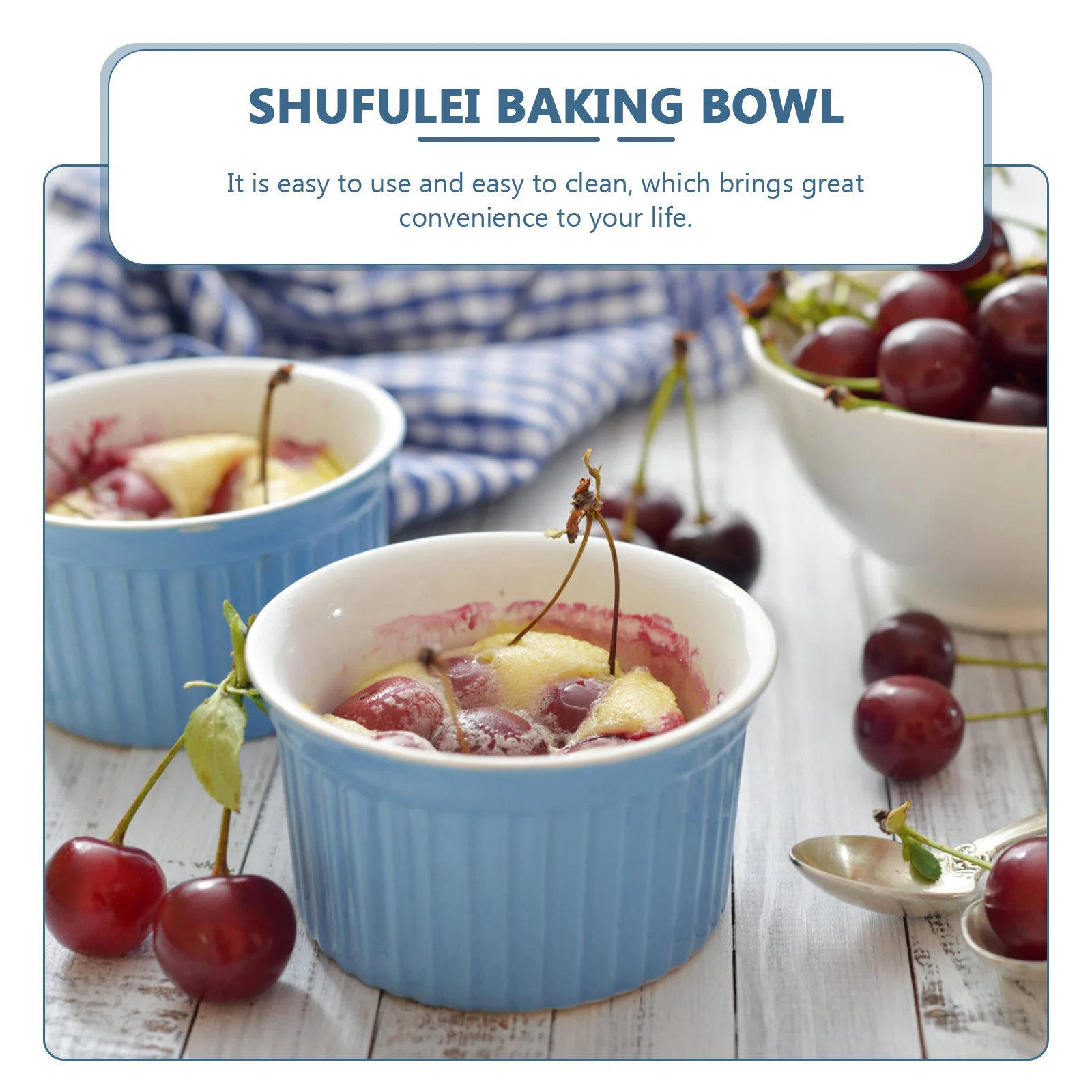 

1Pcs Ceramic Souffle Steaming Bowl Bright Color Multipurpose Dessert Pudding Fruit Serving Bowl Container