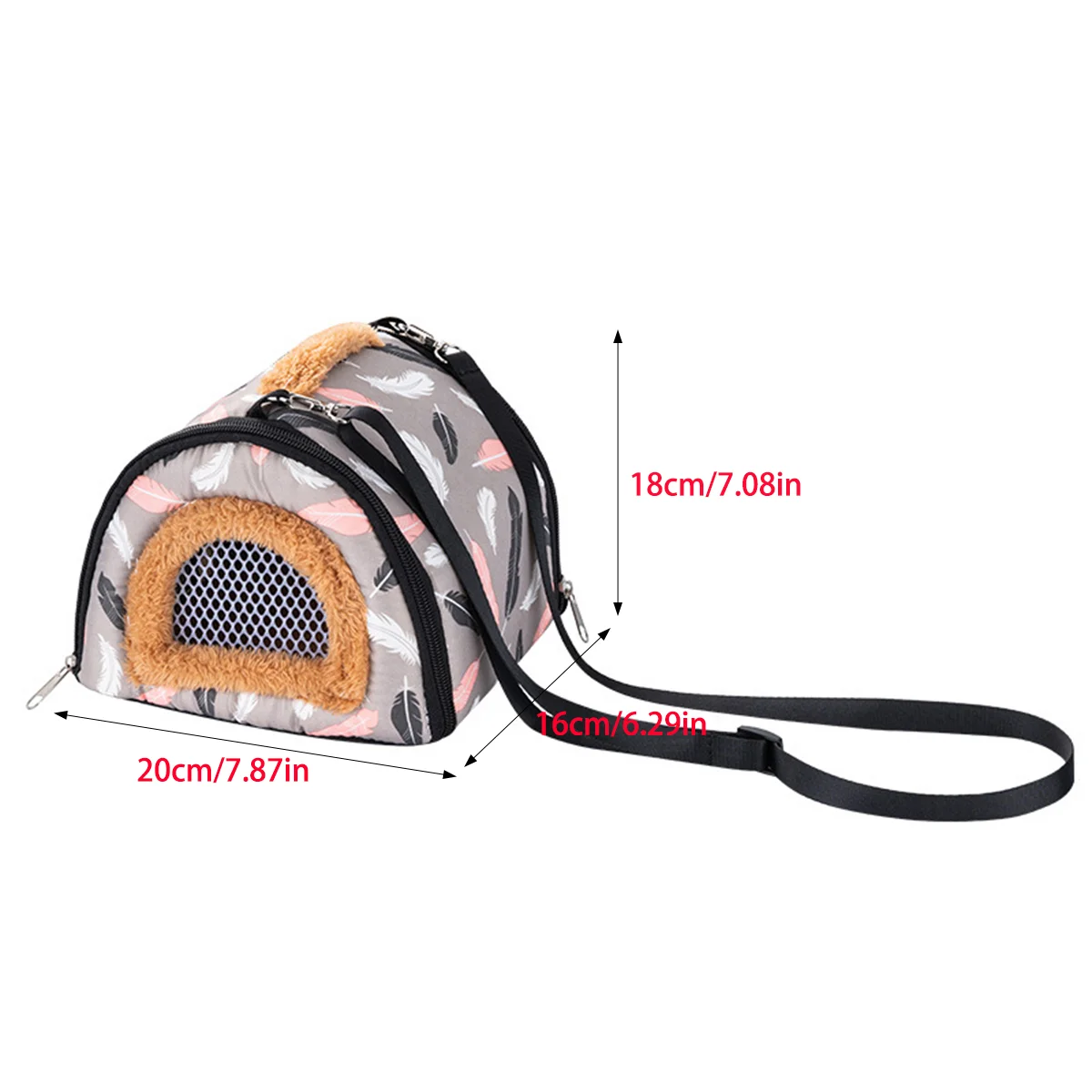 Portable Hamster Cage Carrier Bags Squirrel Sugar Glider Sleeping Bag Sugar Mongoose Travel Bag Visible Mesh Pet Cage