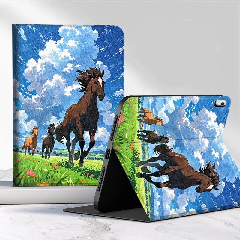 

Horses running sunset grass For Samsung Galaxy Tab S11 S10 S9 S8 A8 A9 A11 10.9 8.7 10.1 Plus Tablet Case