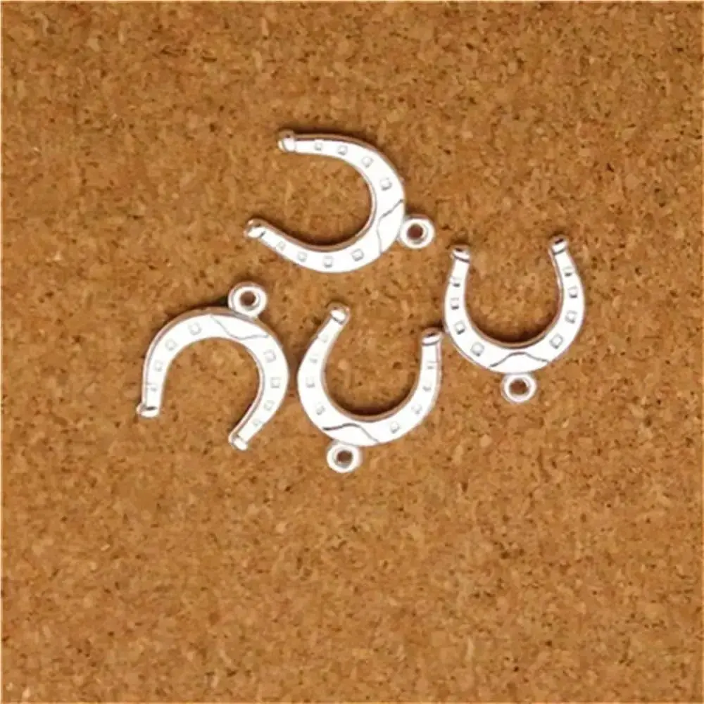 30pcs Charms Lucky European Horseshoe Haning Bead Charms Fit Style Bracelet Antique Jewelry Making DIY Handmade Craft