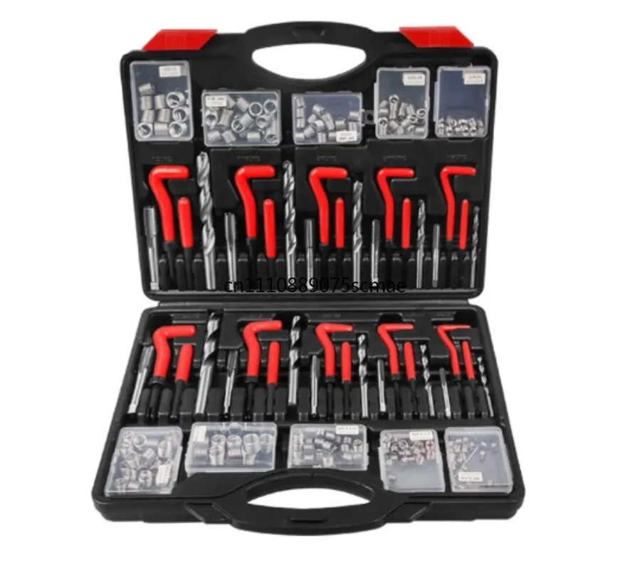 261Pcs Thread Repair Tool Kit Tap Drill Bit Set Hand Self Tapping Thread Insert Restore Tool Hardware Kit