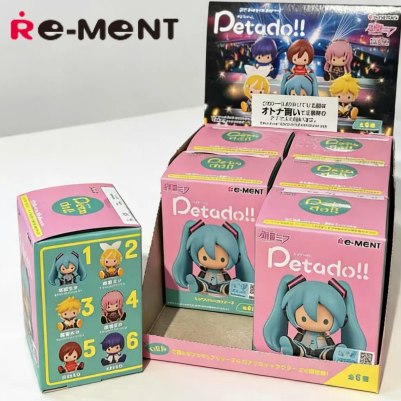 

Genuine Re-Ment Hatsune Miku Bean Eye Megurine Luka Kaito Blind Box Decoration Collectible Model Desktop Ornaments Toy Gifts