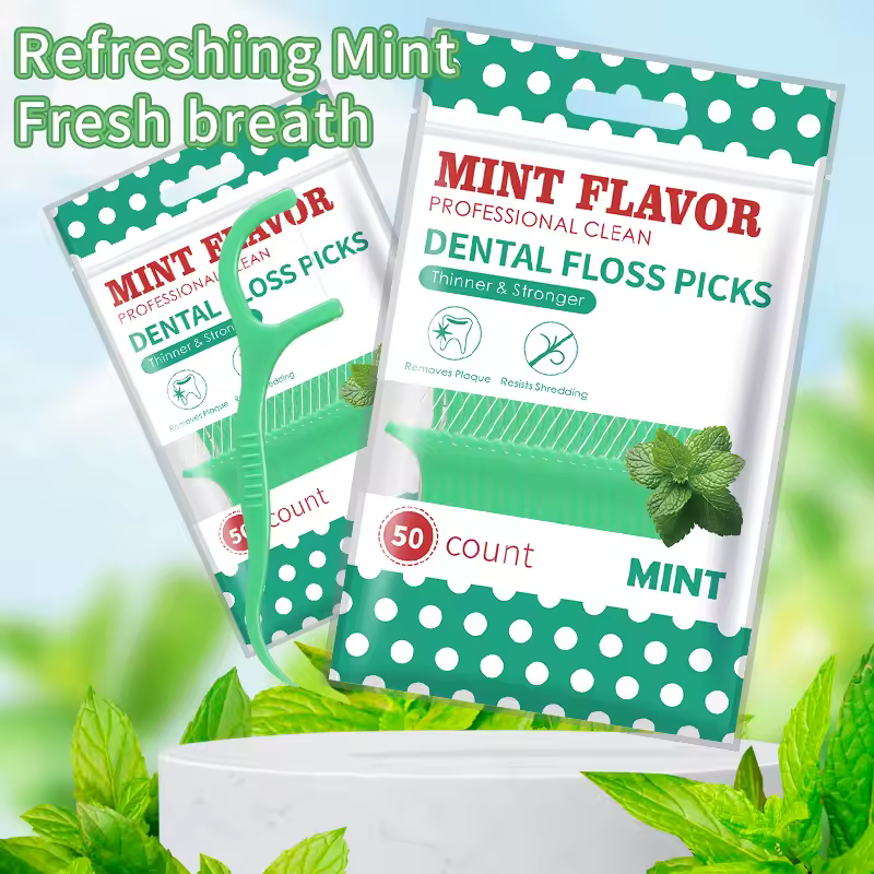250/100/50pcs Mint Flavor Floss Stick Adult Home Pack High-grade Ultra-fine Teeth Floss Cleaning Home Essential Disposable Floss