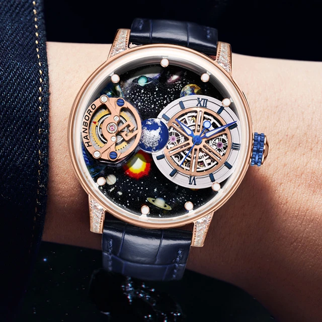 Reloj Hombre HANBORO Mechanical Watches for Men Brand Luxury Starry Sky Automatic Wrist Watch 50M Waterproof Man Montre Homme AliExpress 1511