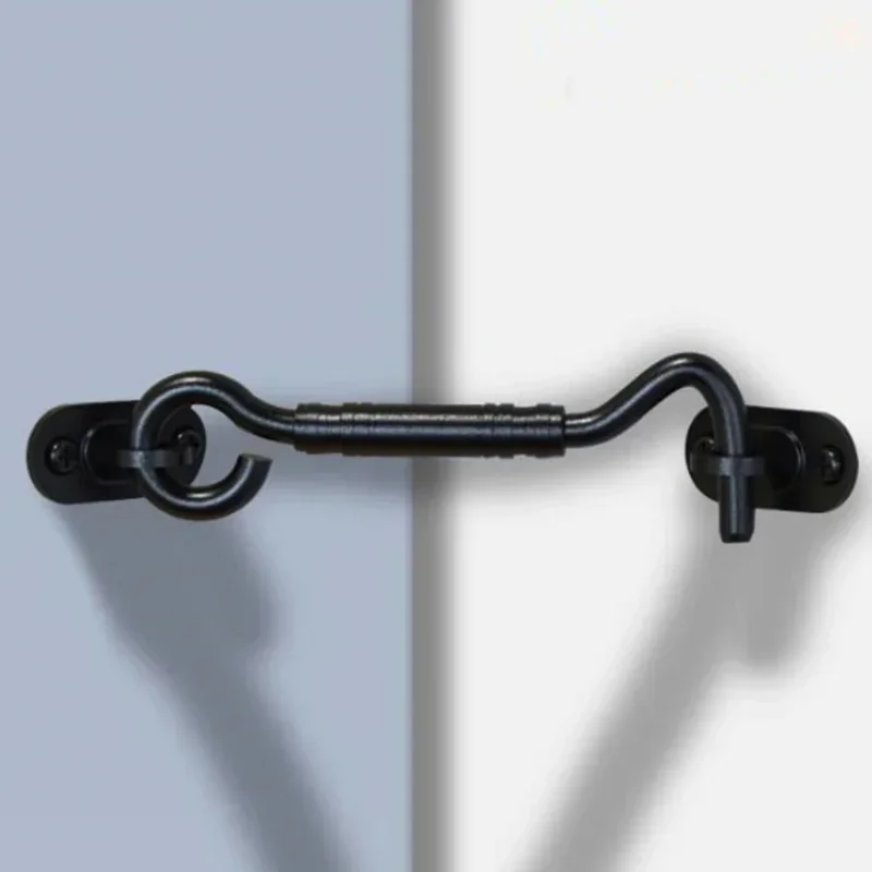 4 بوصة نافذة الباب الترباس قفل الباب مفتاح أمان الفولاذ المقاوم للصدأ المقصورة نافذة هوك الباب مزلاج العين حامل الصيد الصامت #1