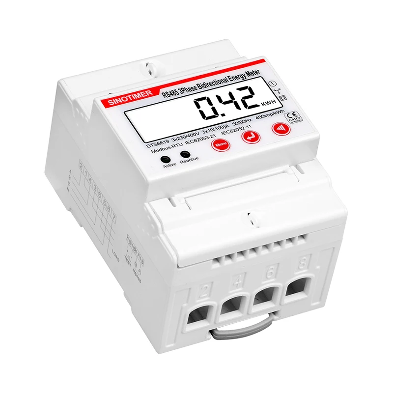 RS485 Dgital dwukierunkowy watomierz 100A 380V AC trójfazowy fotowoprzewodnikowy licznik energii kWh moc napięcie prądu Instrument