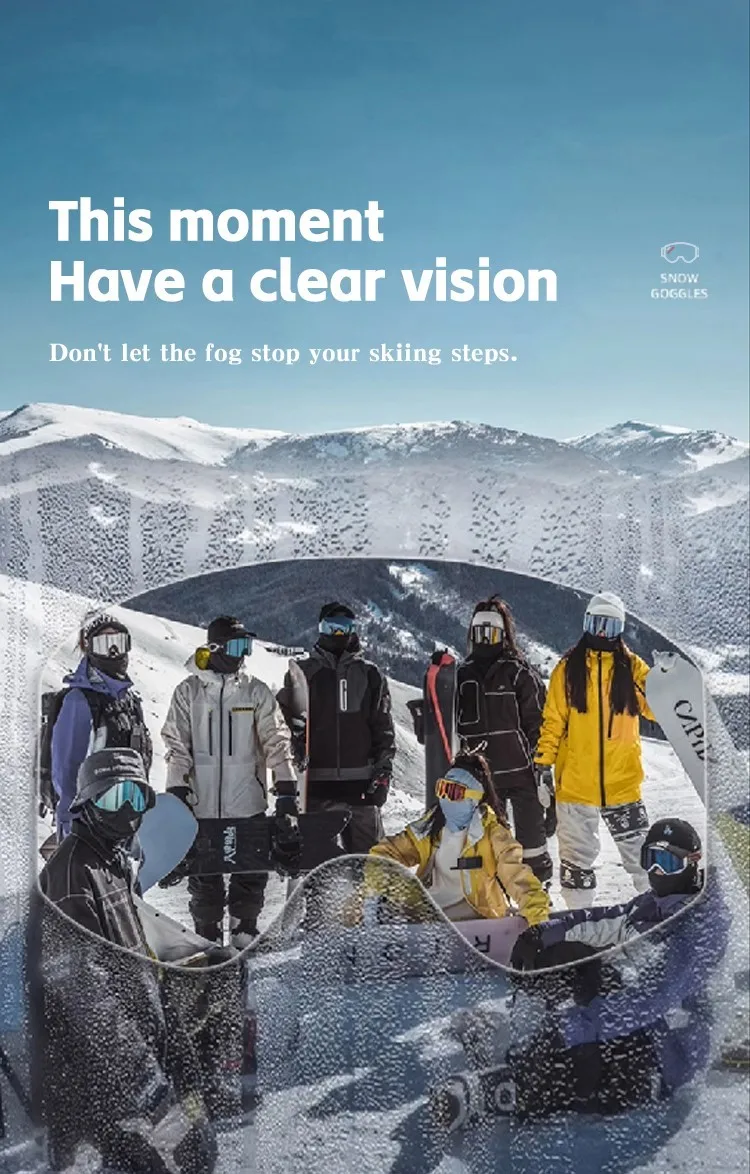 Karos Magnetische Skibrille Doppelschicht Anti-Beschlag UV400 Schutzbrille für Männer und Frauen Snowboard Schneemobil Wintersport-Brillen – Detail 7