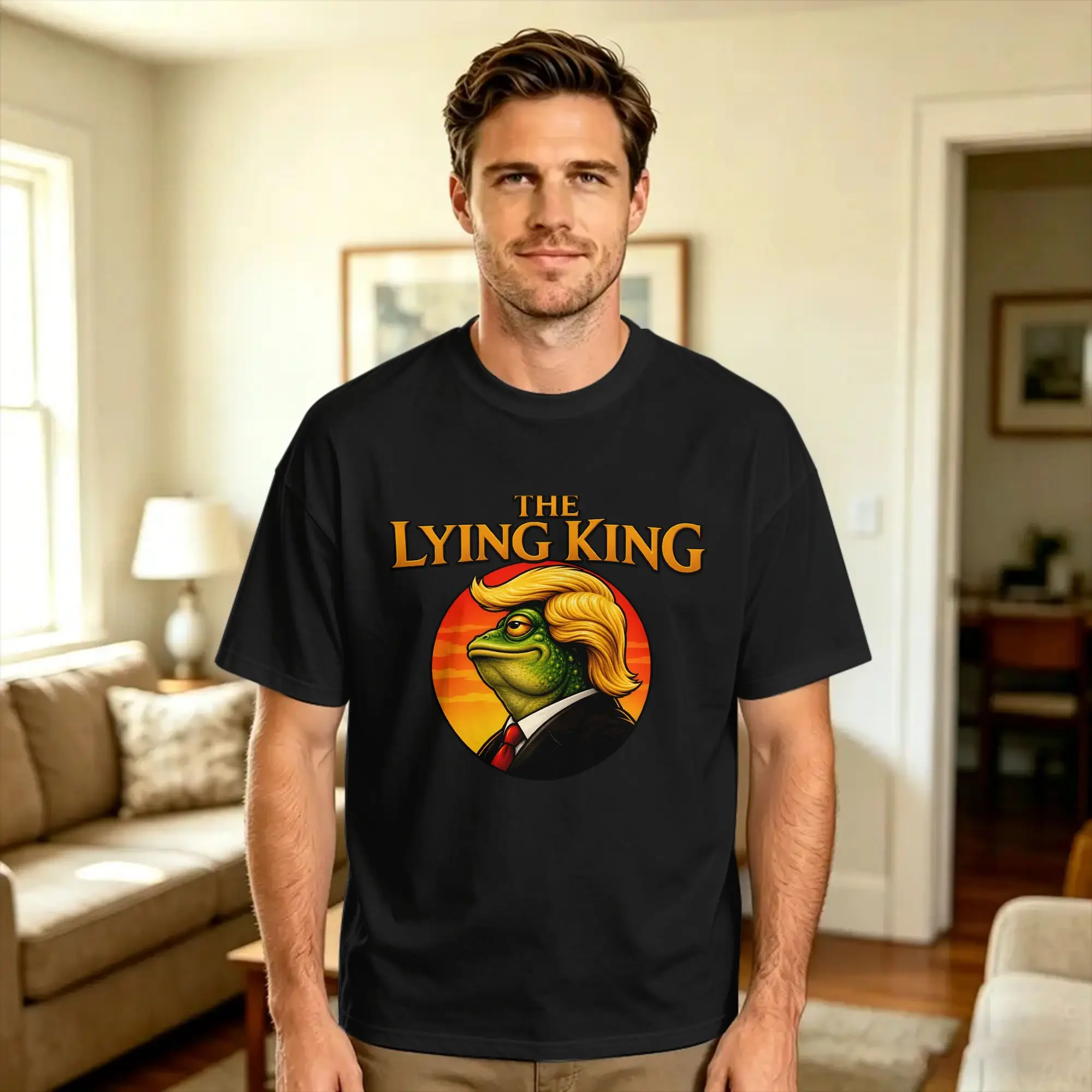 The Lying King T-Shirt Men  Vintage T-Shirts Summer O Neck Hipster Tee Shirt Custom Logo Plus Size Tops