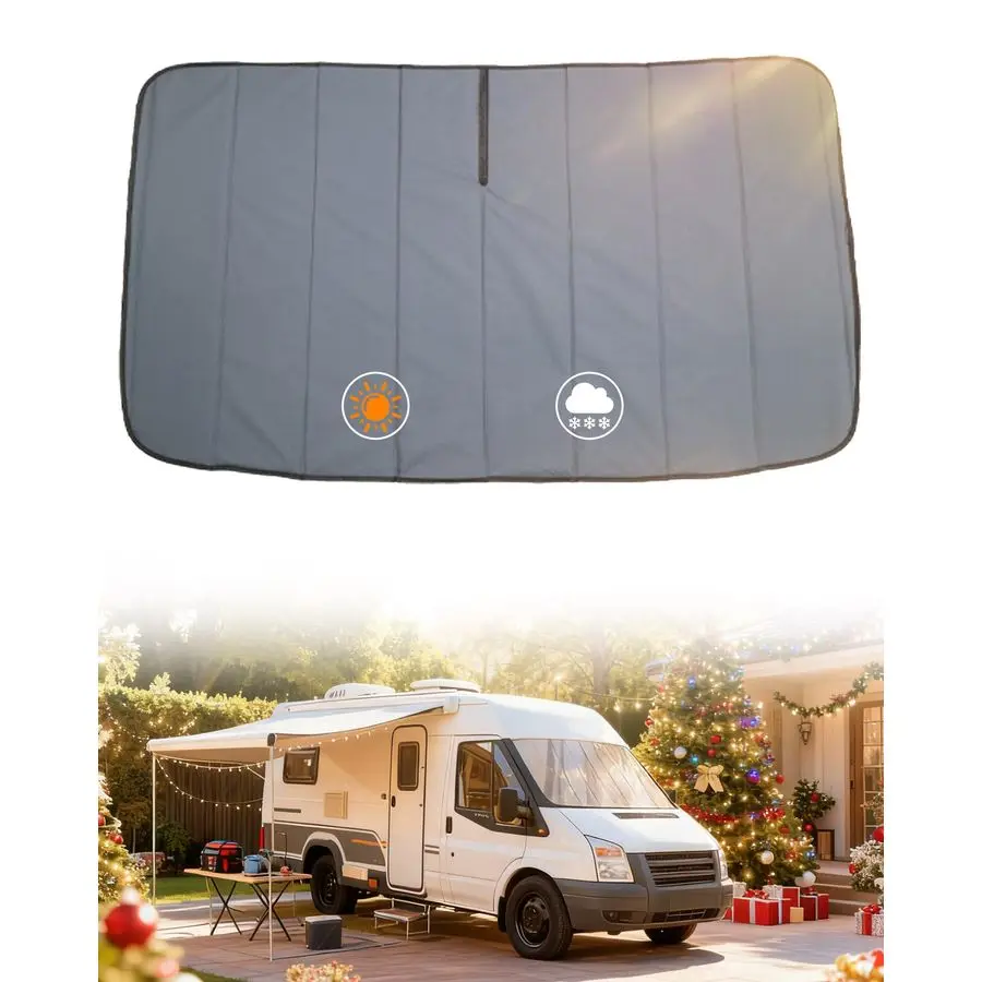 

Blackout Windshield Cover for Privacy amp Sun Protection, AllSeason Van Life Camping Window Shade, Fit for Ford Transit 150 250
