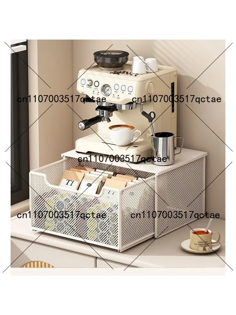 

Coffee Machine Storage Rack Desktop Drawer Organizer for Coffee Corner Bar Counter Cabinet