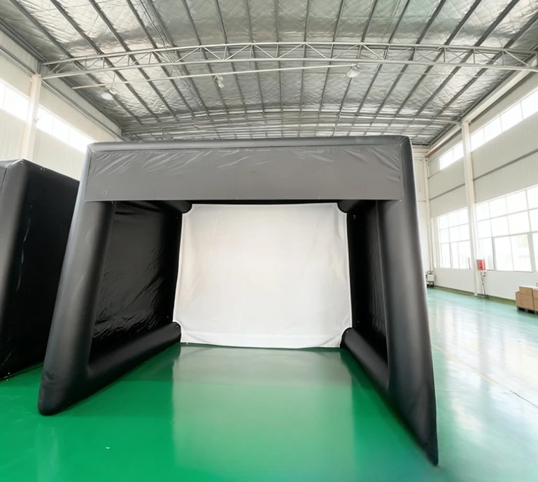 

Large outdoor PVC inflatable golf tent portable mobile projection curtain golf practice tent