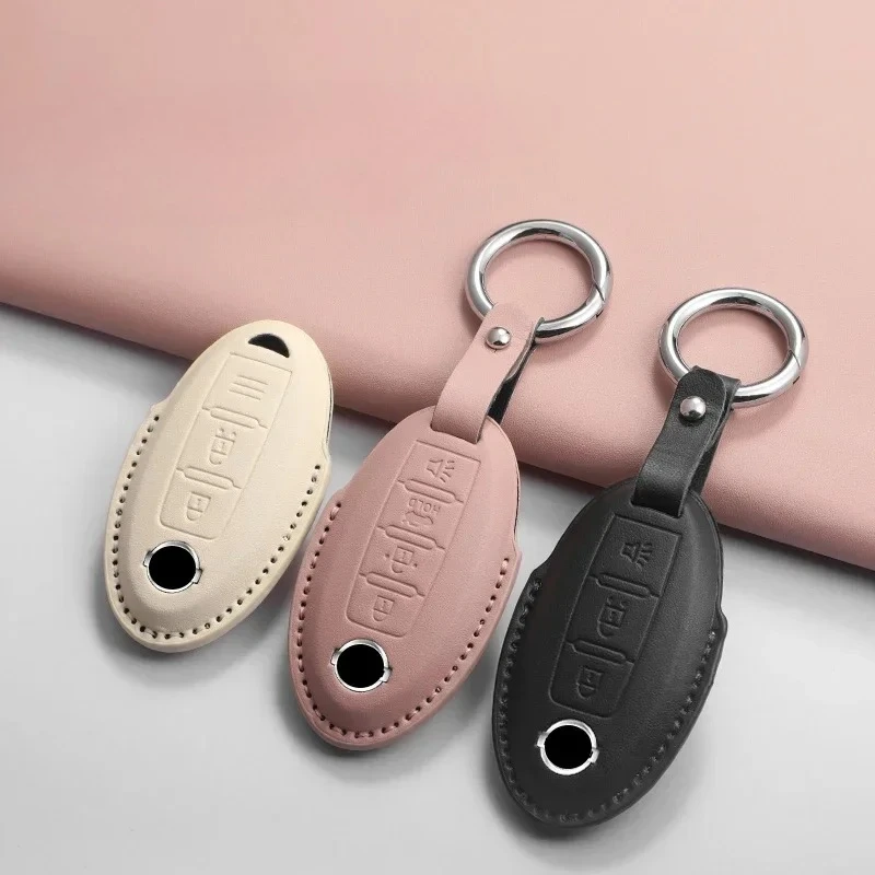 حافظة مفاتيح السيارة غطاء شل فوب لنيسان J11 J10 فيرسا ماكسيما ألتيما روج سنترا مورانو تريل لإنفينيتي FX35 QX60 حلقة مفاتيح السيارة