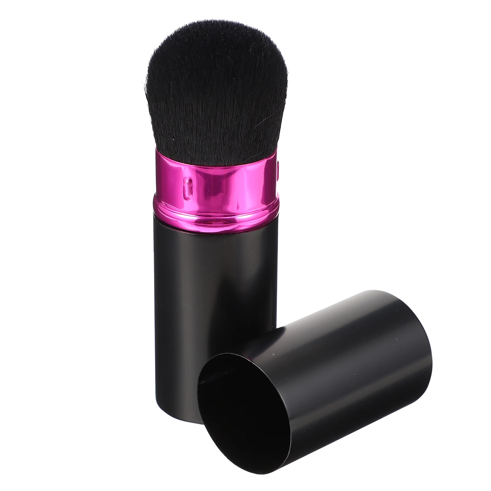 

Portable Mini Black Nylon Wool Telescopic Makeup Brush Blush Cosmetics Liquid Refill Bottles Professional Use
