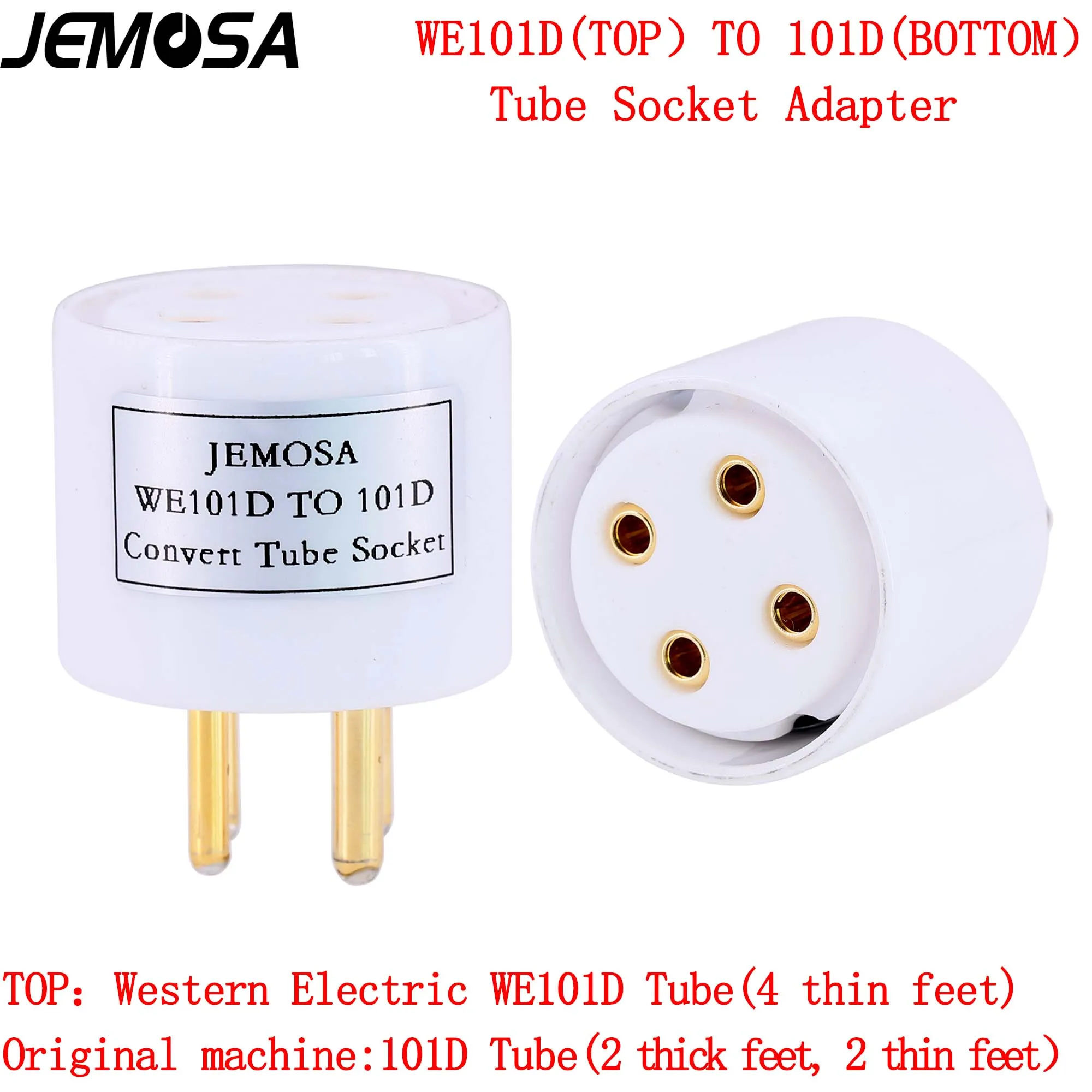 1PC Western Electric WE101D to 101D Tube (Bottom) 4PIN to 4PIN DIY Audio Amplifier Vacuum Tube Convert Socket