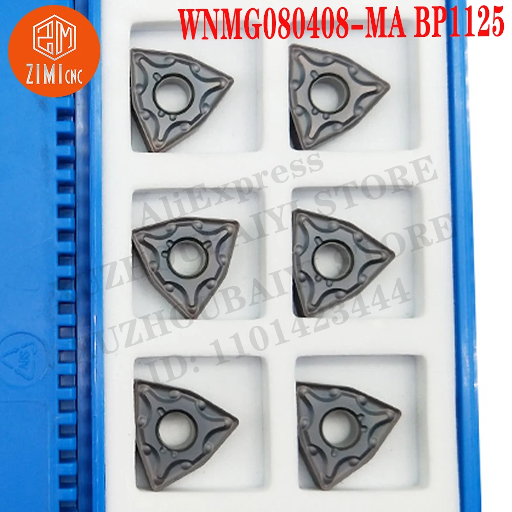 WNMG080408-MA BP1125 WNMG 080408 Carbide Inserts Turning Inserts CNC Tools Metal Cutter Lathe Blades metal lathe mechanical WNMG