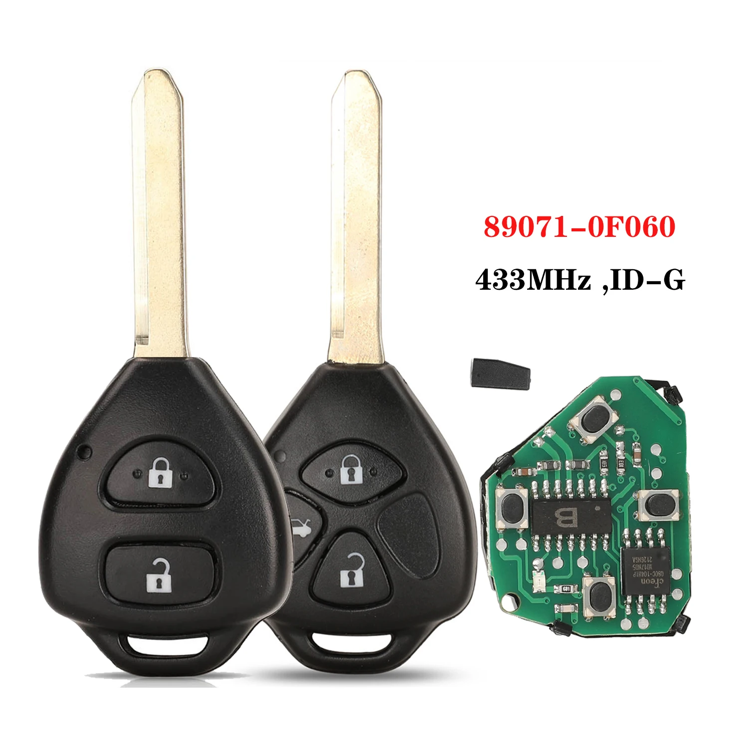 Jingyuqin Zdalny klucz samochodowy do TOYOTA Verso Annee Corolla 2015 2017 Verso Avensis Acima 89071-0F060 433 MHZ ID-G
