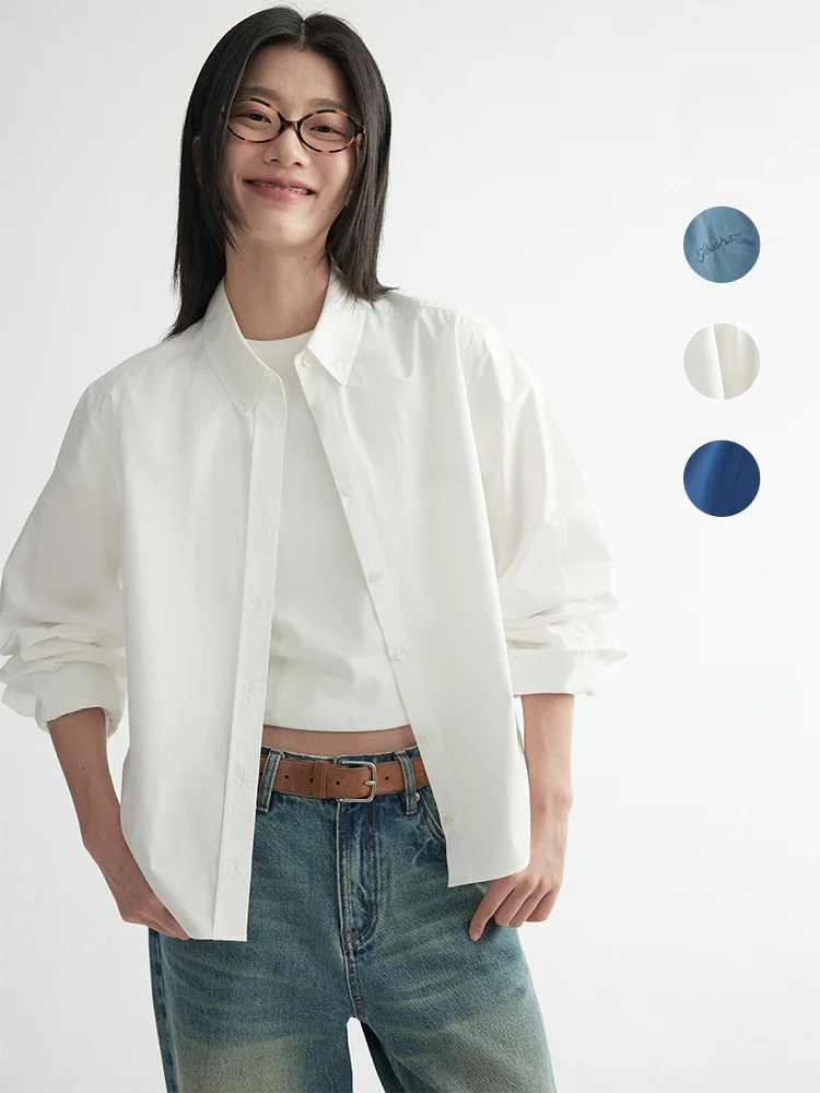 

90s Theme Cotton Shirt Precision Combed Cotton Short Regular Sleeve Sharp Shoulder Multicolor Retro Restaurant Casual Shirt