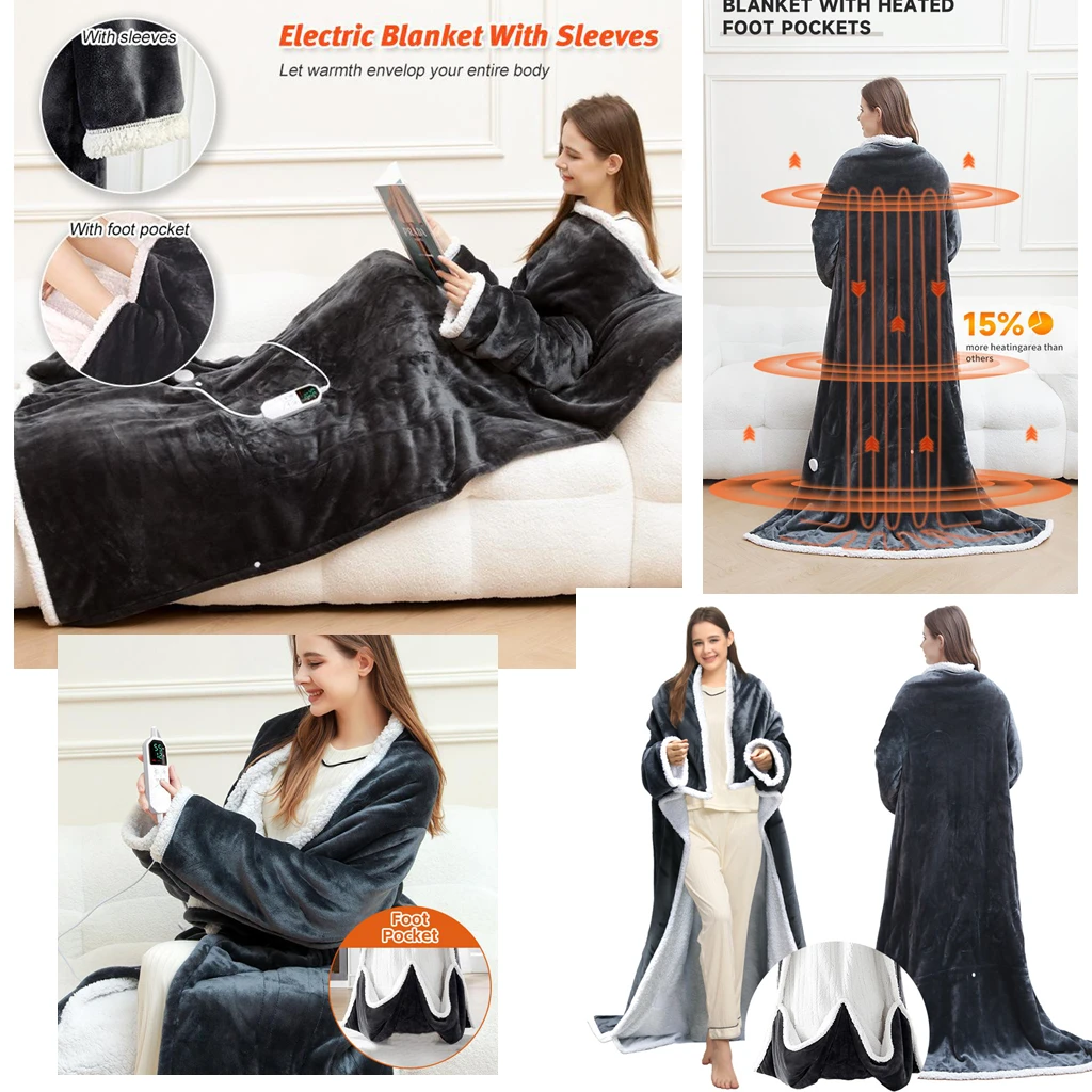 Wearable Intelligent Constant Temperature Electric Blanket, Winter Household Warm Blanket, Automatic Power-Off Warm Blanket