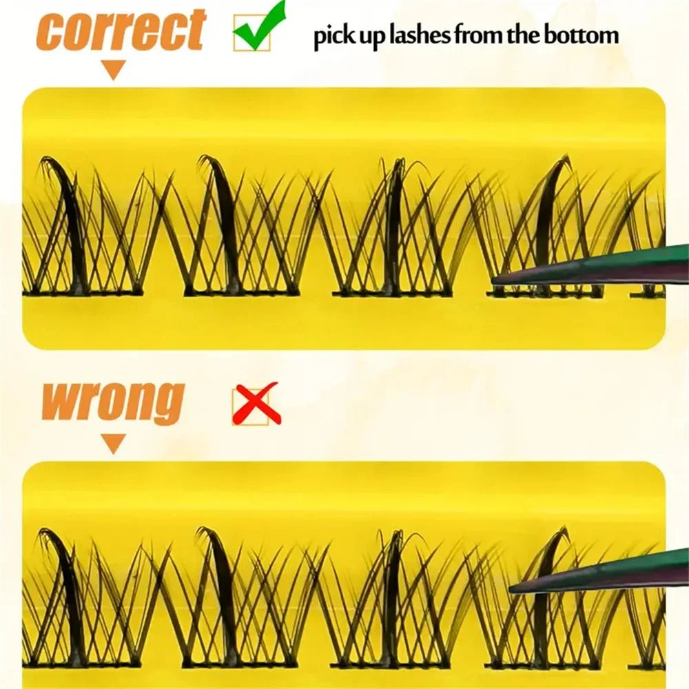 100 Cluster Wimpern, DIY Cat Eye segmentierte Wimpern Cluster flauschige natürliche weiche Faux Nerz falsche Wimpern, einzelne Wimpern