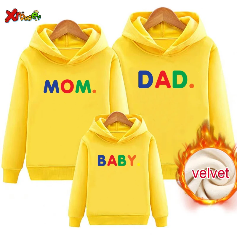 Familie Outfit Passenden Winter Warme Pullover Kleidung Kinder Kinder Kleidung Mädchen Papa Herbst Mama Mich Kleidung Thanksgiving Outfits