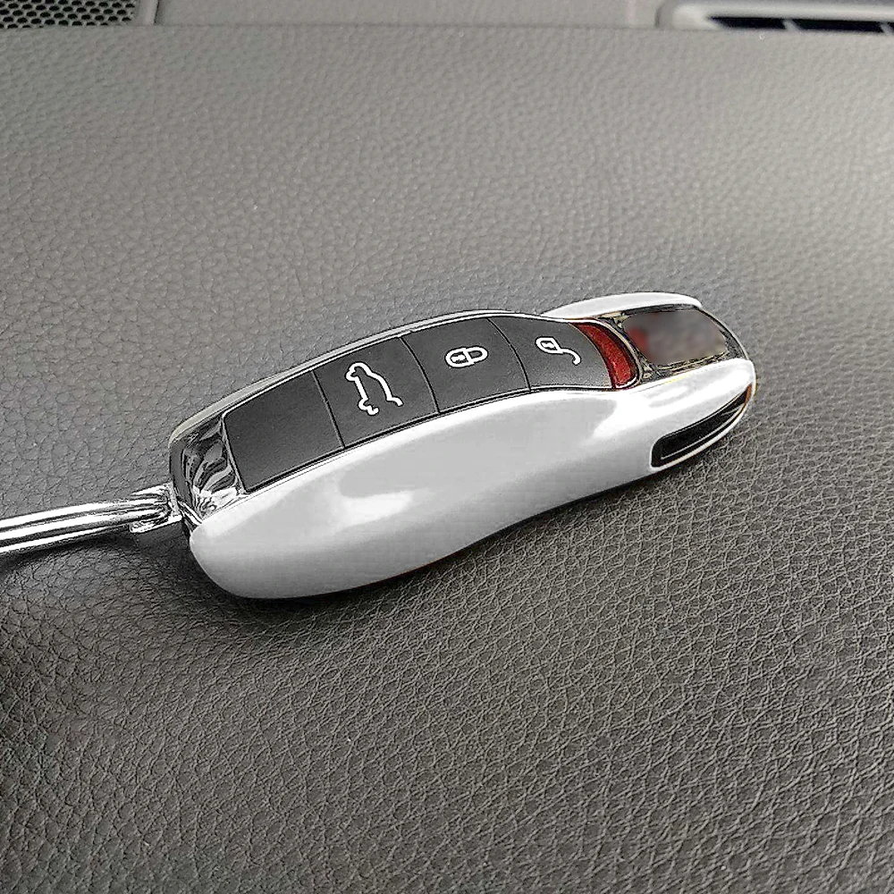 Per Porsche Cayenne Macan 911Boxster Cayman Panamera Car Key Case Cover Shell Key Shell Holder Cover plastica 1 paio