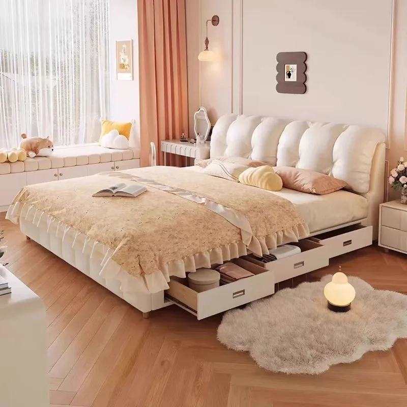 

Floor Beauty Bed Sun Storage Design Modern Bedroom King Size Bed Girls Space Saving Letto Matrimoniale Lounge Suite Furniture