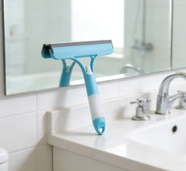 

3-in-1 Shower Scraper Cleaner with Watering Can, Glass Mirror Floor Window Squeegee Cleaning Tool for Bathroom