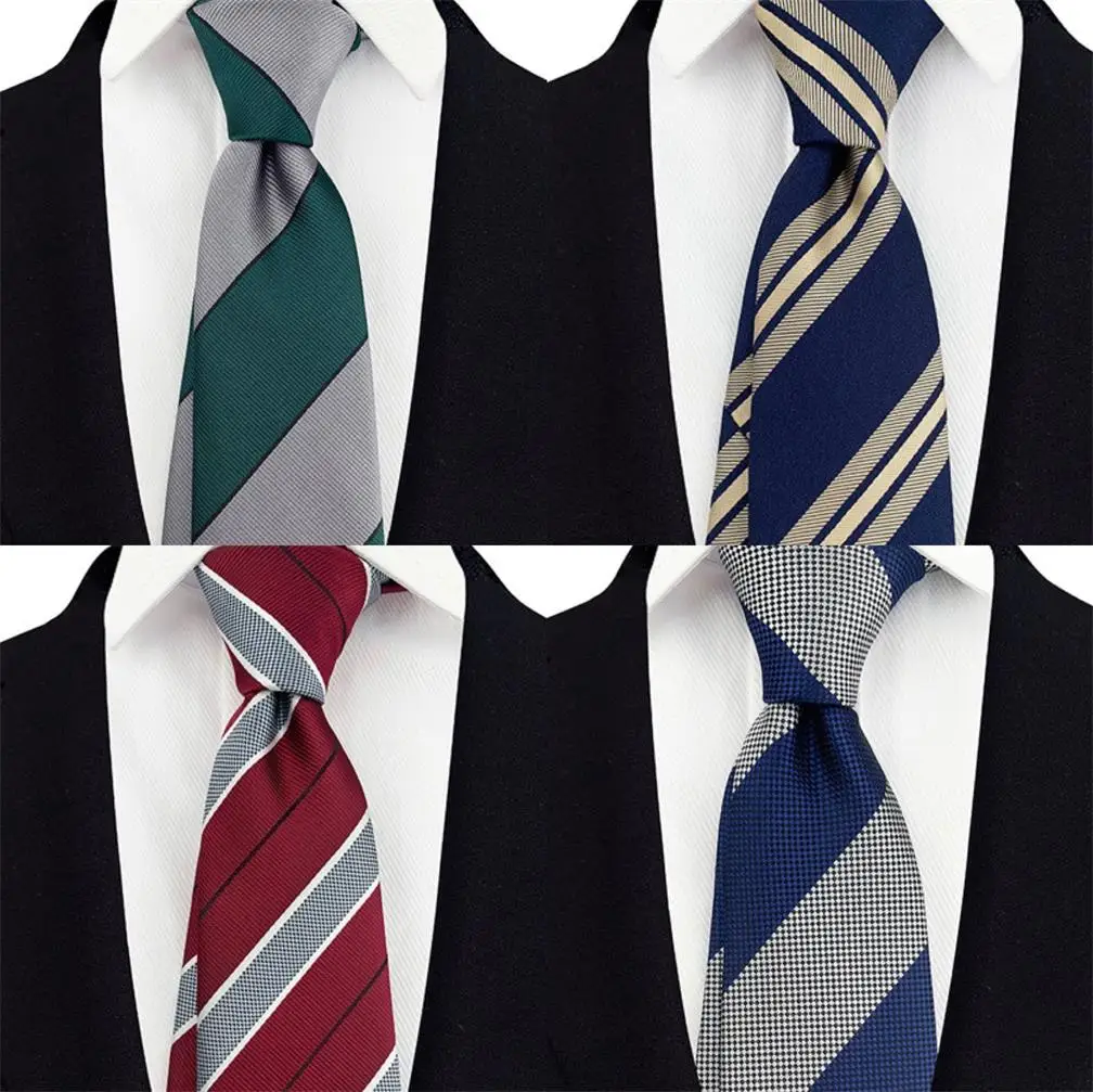 

GUSLESON Classic New Style 8cm Men's Striped Tie Men's Formal Business Office Wedding Accessories Tie Men's Gift Party