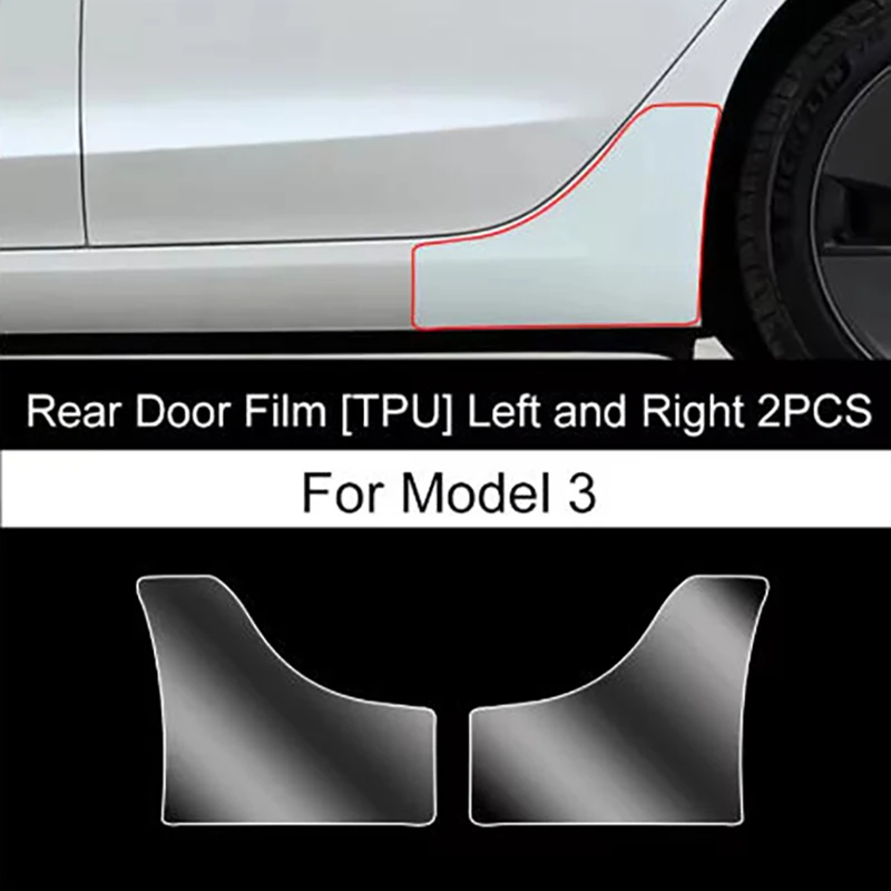 TPU-Folie Unsichtbar für Tesla Model 3/Y 2017-2025 – Erweiterte Schutzfolie für Vorder- und Hintertüren – Unsichtbare Auto-Schutzfolie – Detail 2