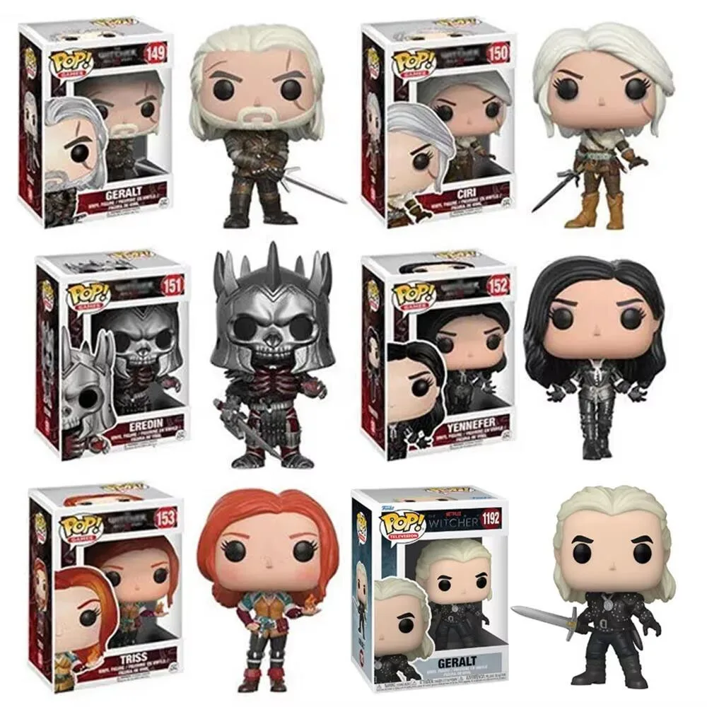 Funko Pop Games Witcheres Geralt #149 #1192 Ciri #150 Yennefer #152 Triss #153 Vinyl Action Figure Toys Kids Gifts