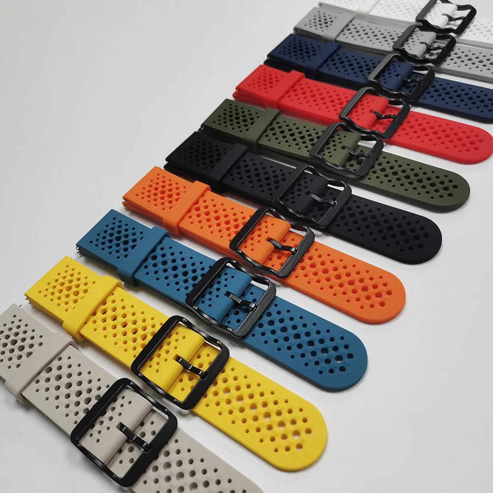 22mm Silicone Breathable Strap For Garmin Forerunner 570 265 255 Music Watchband Vivoactive 4 Venu 3 2 Darth Vader Bracelet Belt