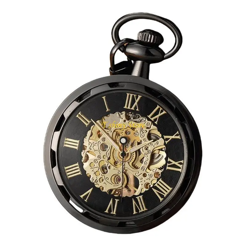 N58F Steampunk Mechanical Pocket Watch Subcultures Anime Antique Pocket Watch For Fashion Anime Enthusiasts And Collector