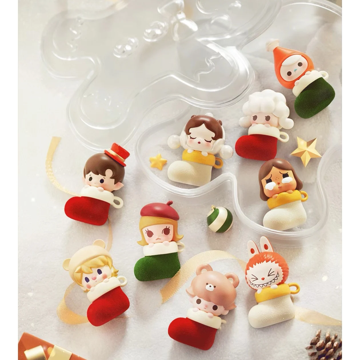 New Genuine Mini Labubu Christmas Party Series Doll Limited Edition Ornament Gift Figures Animal Pendant Christmas Birthday Gift