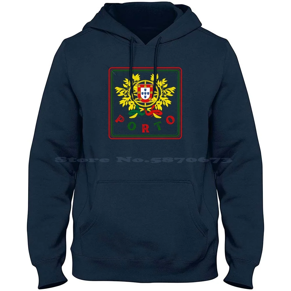 City Of Porto Portugal 100% Pure Cotton Hoodie Tshirt Bridge Coat Of Arms Portuguese Roots Portuense I Love North Atlantic