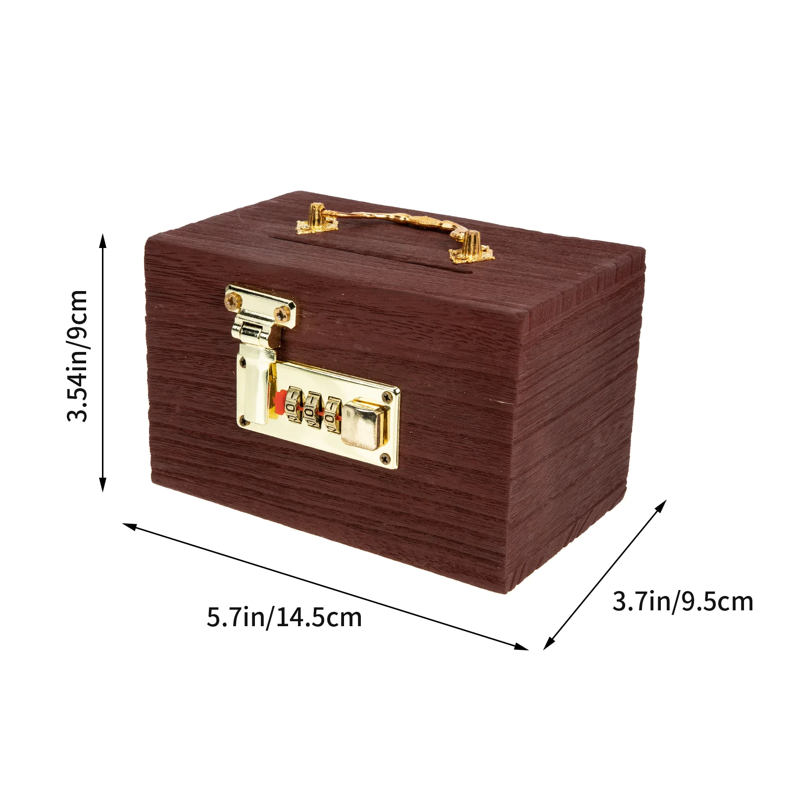 Piggy Bank Retro กล่องเงินเครื่องประดับสําหรับเด็ก Treasure Chest Wrought Iron CLEAR Multi-Function เหรียญ