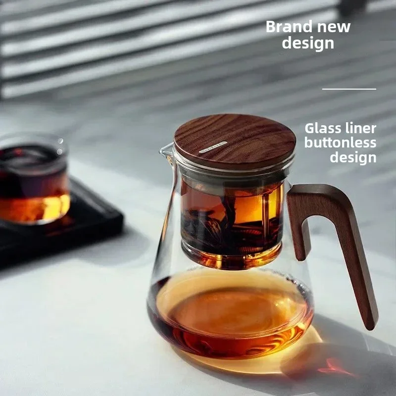 Bonston- elegant cup insulation separation bubble teapot heat-resistant glass teapot simple filter tea cup 500ml