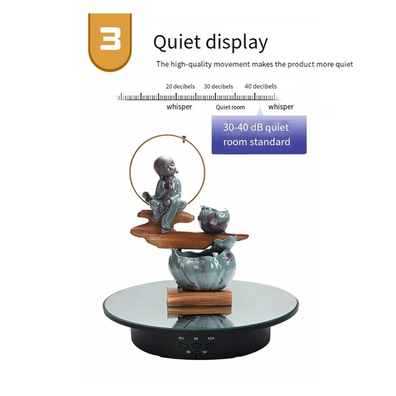 

Rechargeable Automatic Revolve Live Jewelry Artifacts Video Electric Rotational Table Panoramic Display Table Easy To Use C