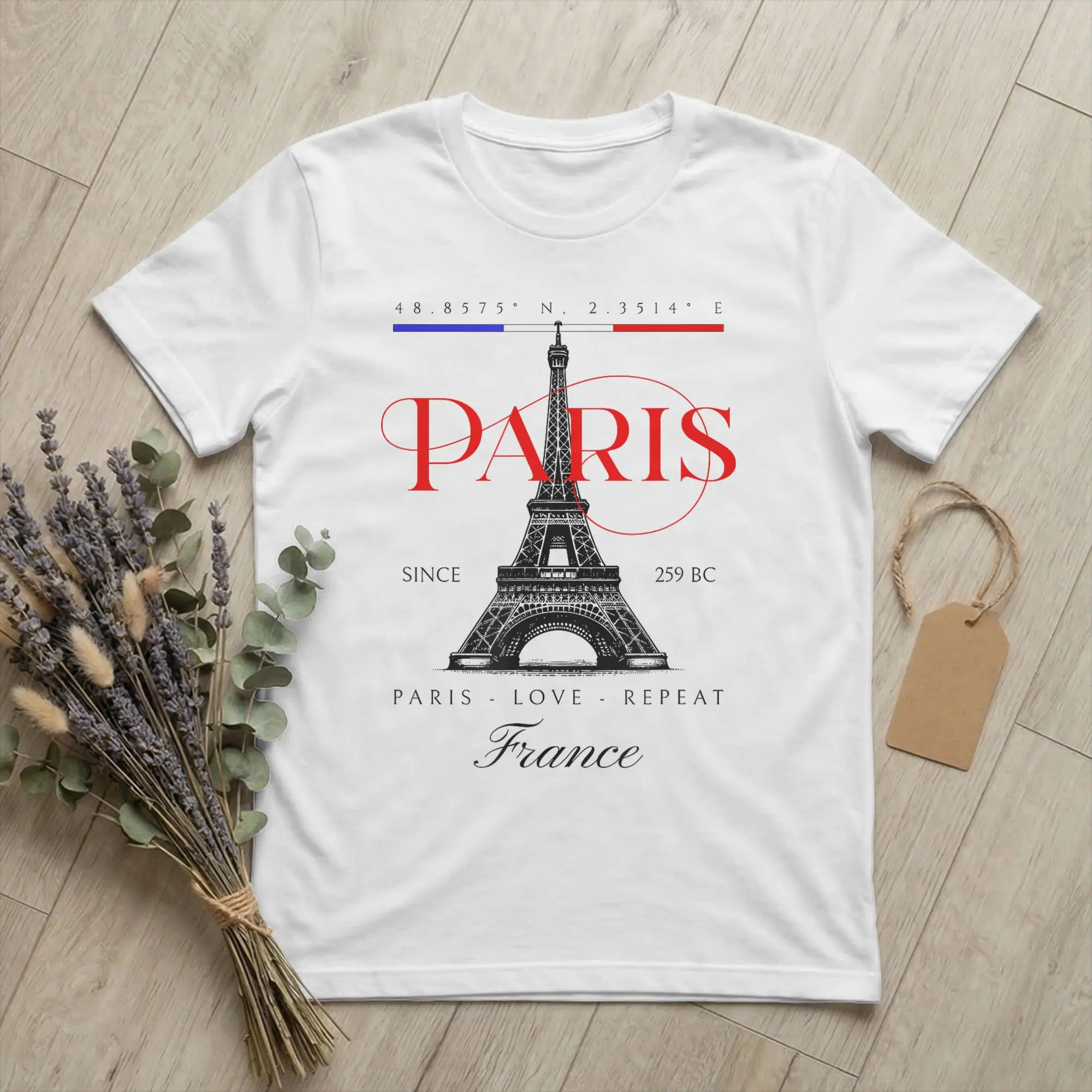 France The Right Paris Eiffel Tower T-Shirt Men Souvenir Leisure Cotton Tee Round Neck Short Sleeve T Shirt Adult merchandise