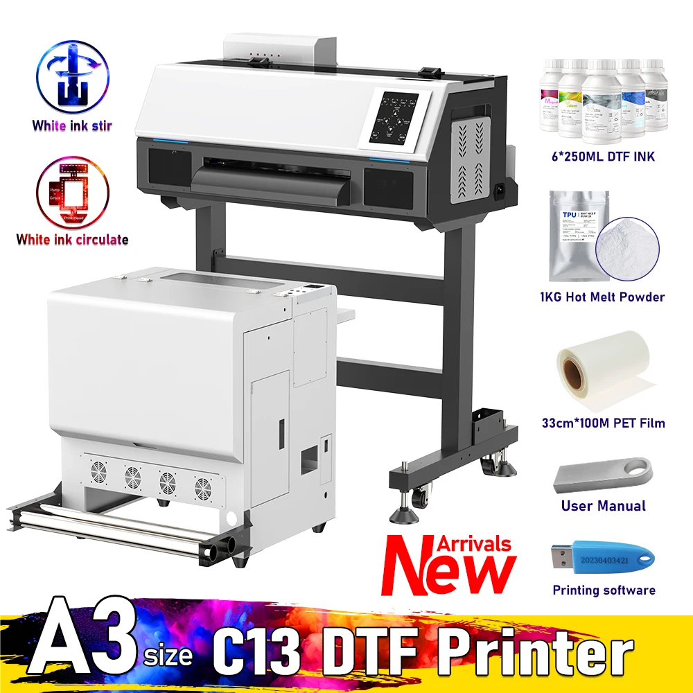 

A3 DTF Printer XP600 Impresora A3 dtf T-shirt Printing Machine Directly to Film Printer A3 DTF PrinterFor T-Shirt Hoodies bags