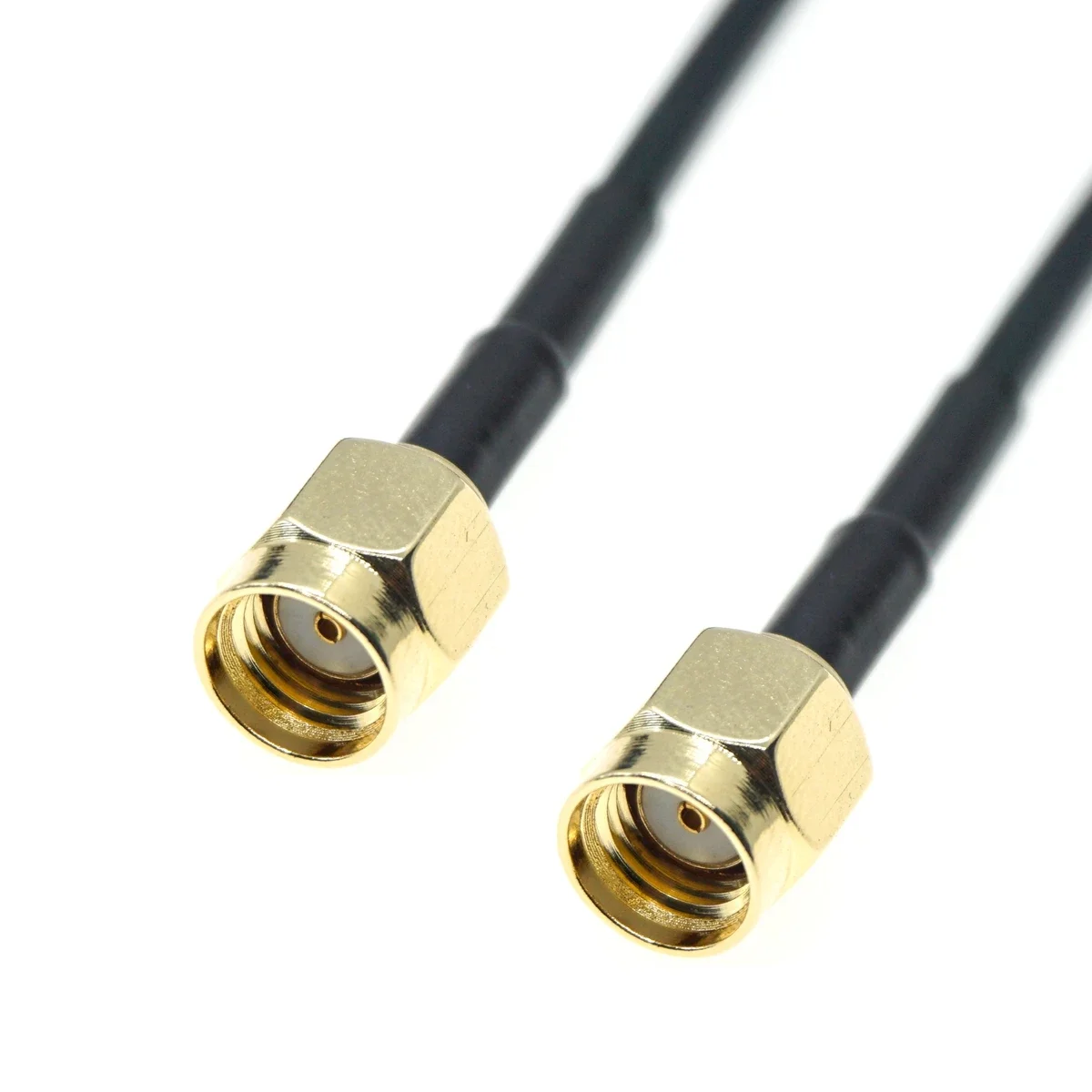 RP-SMA SMA Connector Male to Male Extension Cable Copper Feeder Wire for Coax Coaxial WiFi Network Card RG174 Router Antenna