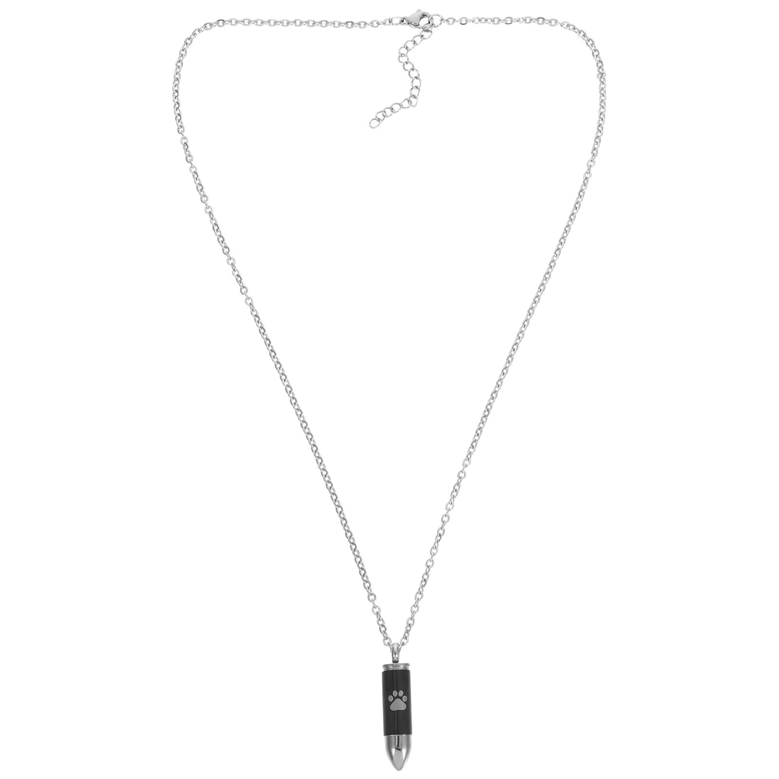 

Claw Print Commemorative Necklace Dog Urns for Ashes Titanium Steel