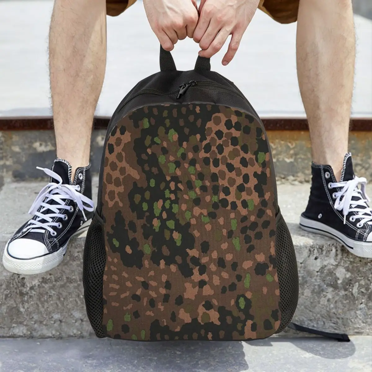 

Рюкзак Splintertarn в немецком камуфляже времен Второй мировой войны, армейский камуфляжный рюкзак, большой вместительный детский рюкзак для книг, школьная сумка, сумки через плечо