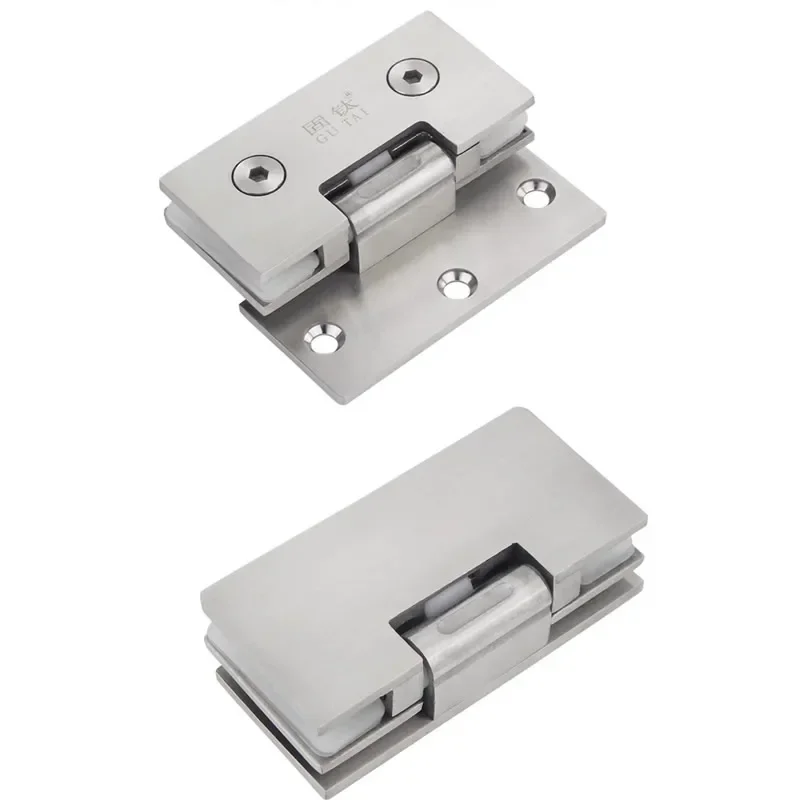 Small  stainless steel glass door hinge bathroom folder shower door hinges 90 degree single side strong for 6-10mm glass