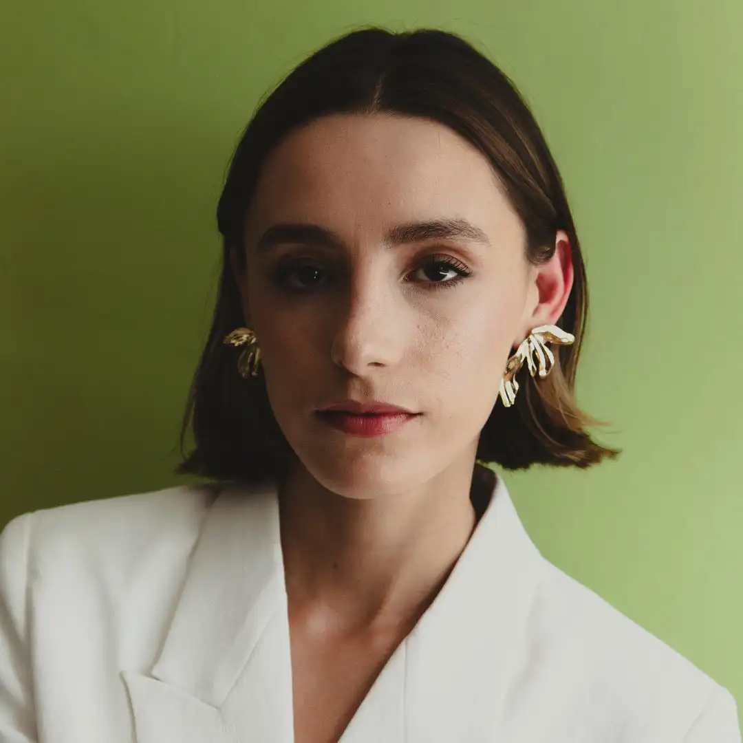 Vintage Stainless Steel Lily Leaves Stud Earrings for Women Irregular Texture Gold Color Wings Metal Chic Waterproof Jewelry