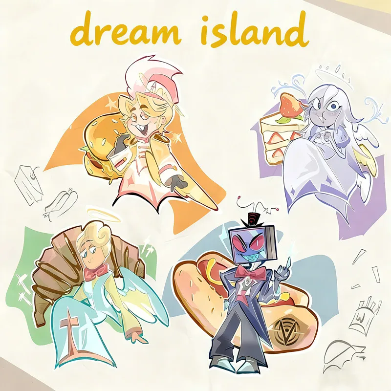 Ha2bin Hotel Foodies Keychains: Abel (Burger),Vox (Hot Dog), St. Peter & Emily (Cake) – Cute Character Treats, Perfect Collecti