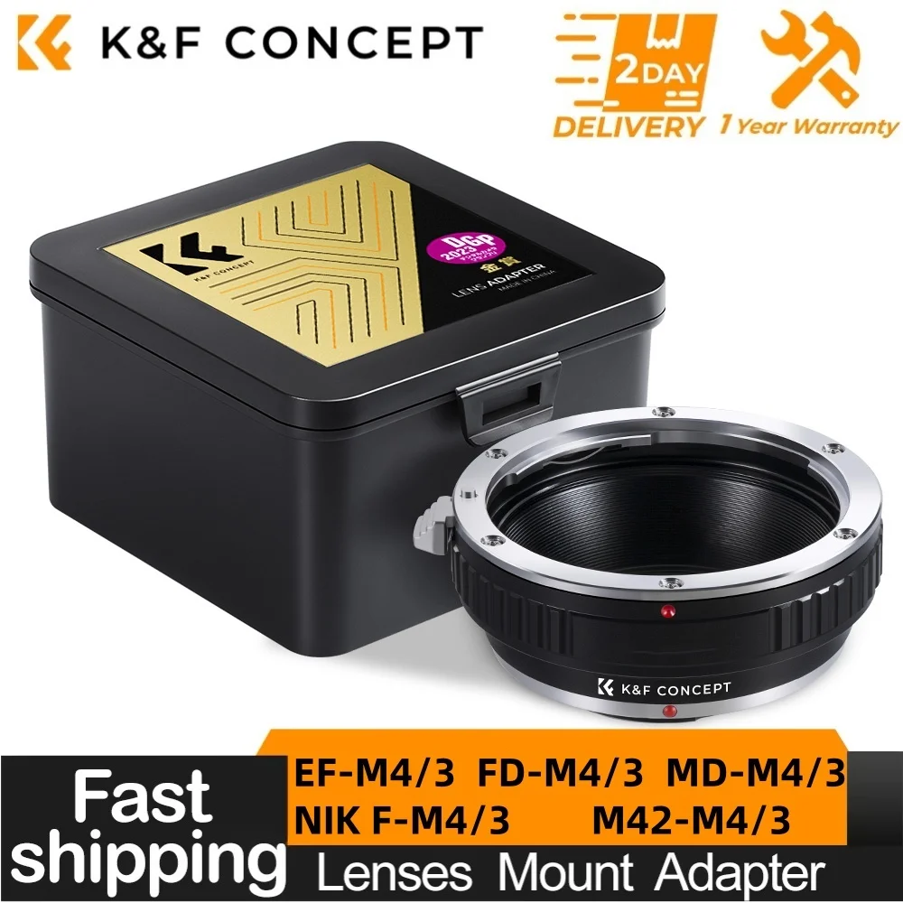 

K&F Concept Lens Adapter for Canon EOS EF FD M42 Minolta Nikon F Mount Lens to Micro M4/3 MFT Olympus Pen Panasonic Lumix Camera