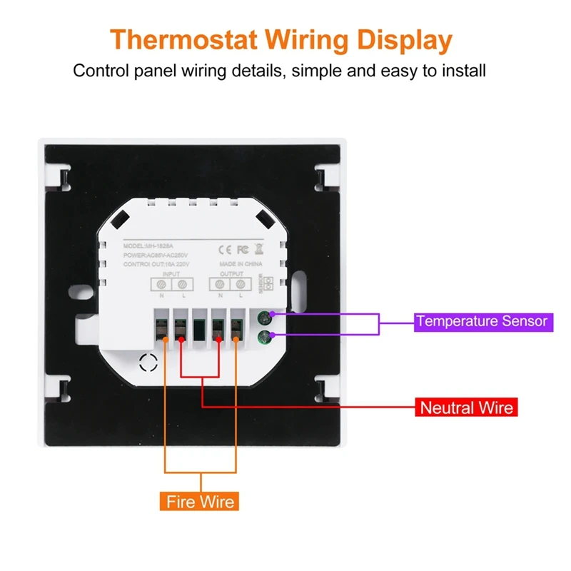 Slimme Thermostaat 16A Vloerverwarming Temperatuurregelaar Met LED Touchscreen 85-265V Elektrische Verwarming Controle