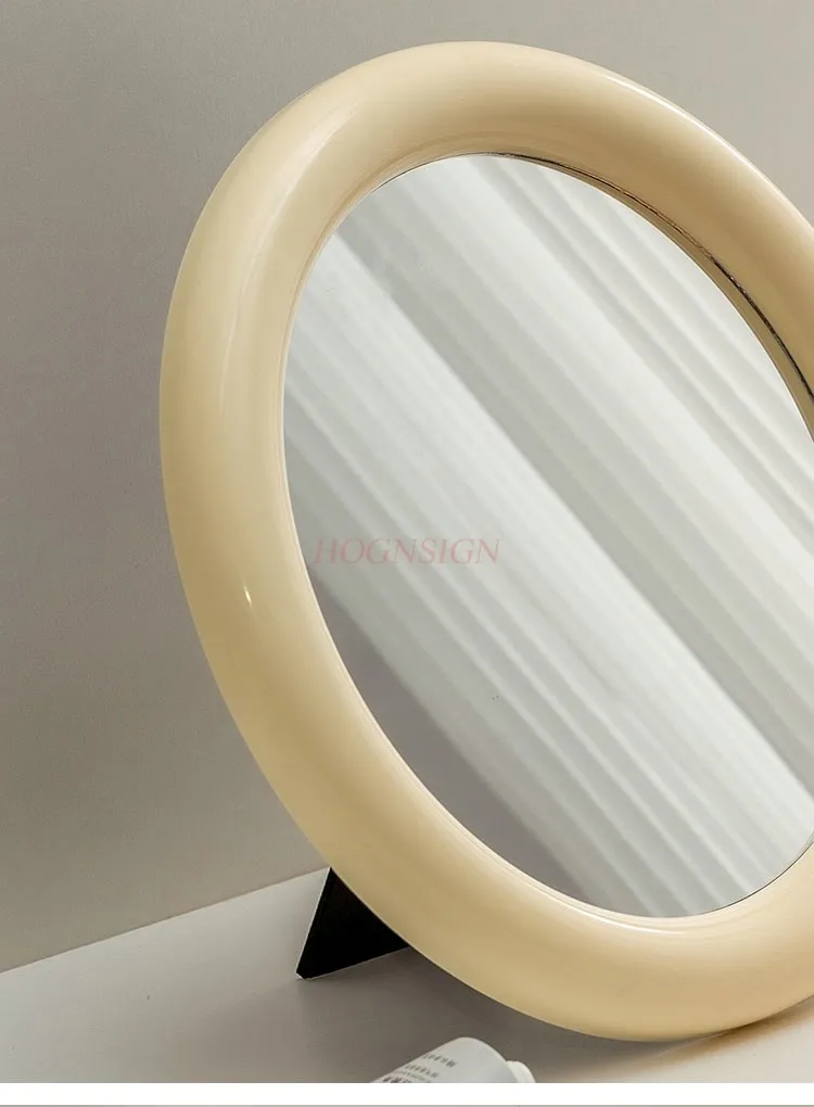 Desktop makeup mirror minimalist desktop bedroom mirror circular dressing mirror