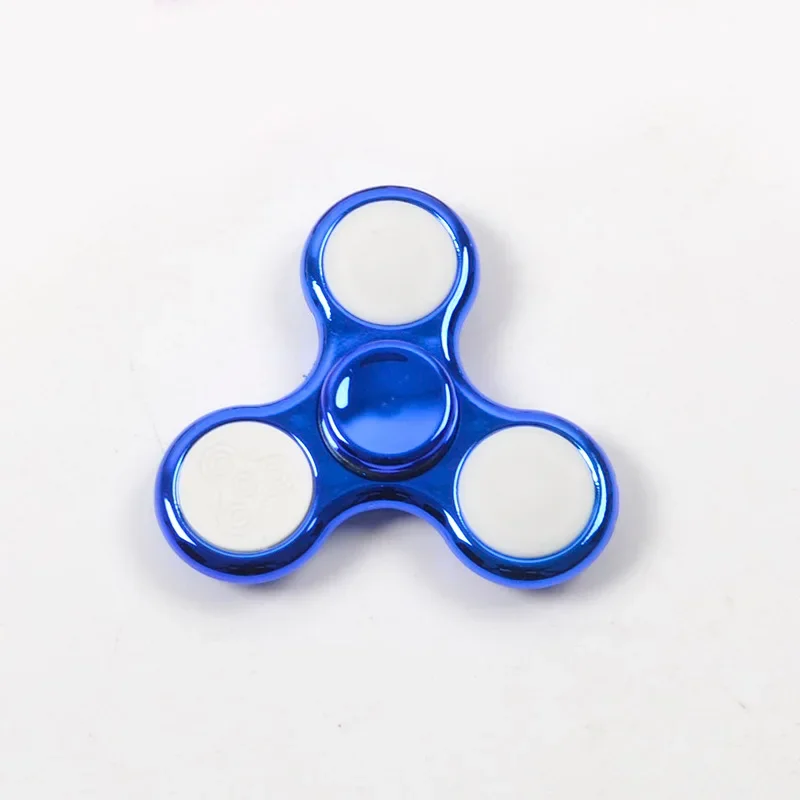 Fidget Spinner lumineux à lumière LED créative, 6 couleurs, changements de main, Golw dans la nuit, jouets anti-Stress pour enfants