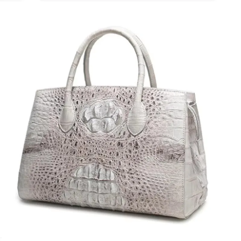 weitasi 2025 new Crocodile skin handbag for lady in Himalayan white women handbag